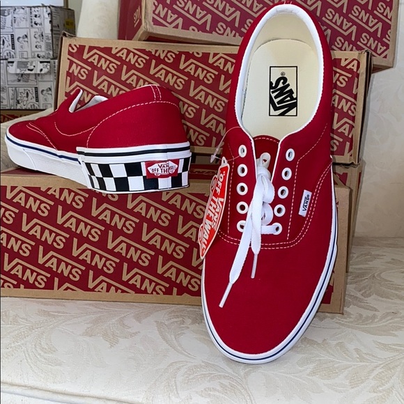 Vans Checkered Tango Red ERA shoes - Picture 2 of 2
